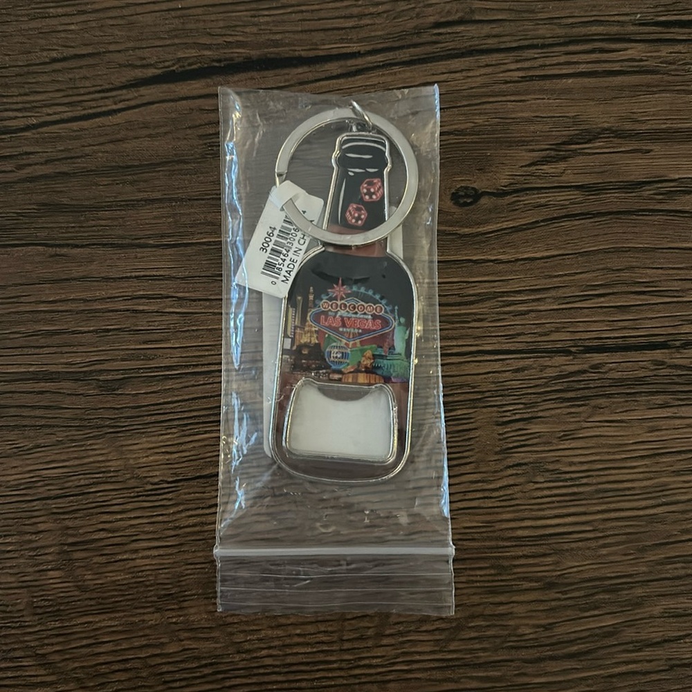 Las Vegas bottle opener keychain